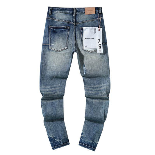 Men's Purple Fashionable Casual Jeans Pants Size 30-38