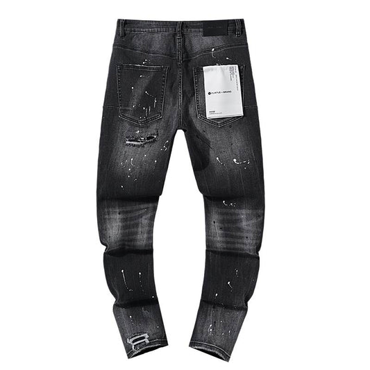 Men's Purple Fashionable Casual Jeans Pants Size 30-38