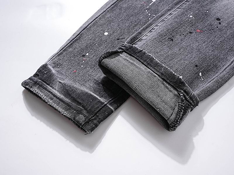 Men's Purple Fashionable Casual Jeans Pants Size 30-38