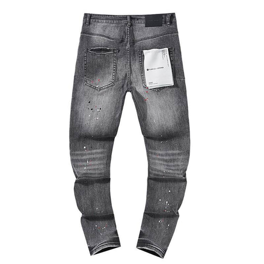 Men's Purple Fashionable Casual Jeans Pants Size 30-38