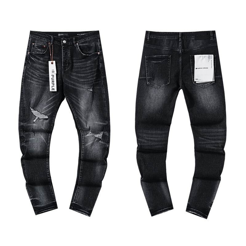 Men's Purple Fashionable Casual Jeans Pants Size 30-38