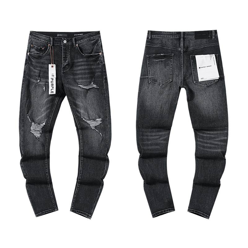 Men's Purple Fashionable Casual Jeans Pants Size 30-38