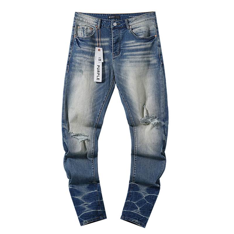 Men's Purple Fashionable Casual Jeans Pants Size 30-38