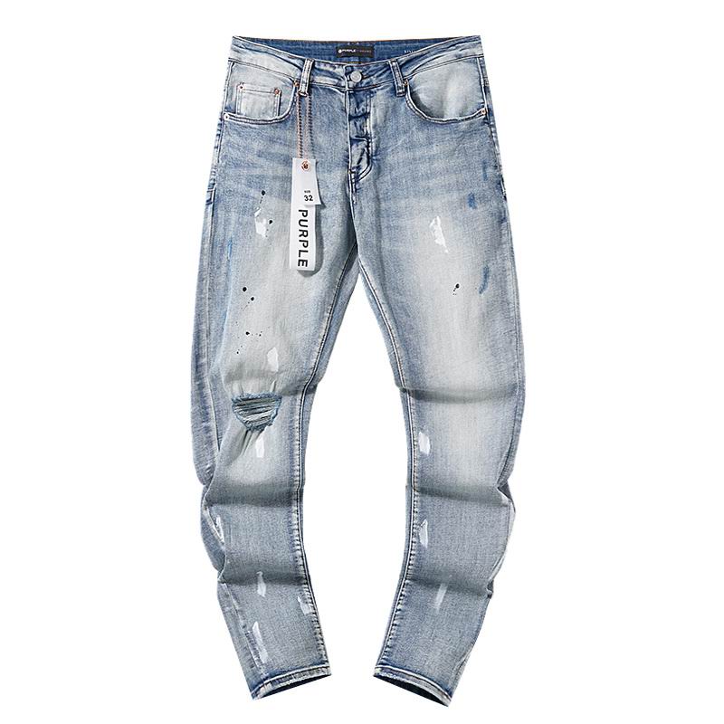 Men's Purple Fashionable Casual Jeans Pants Size 30-38