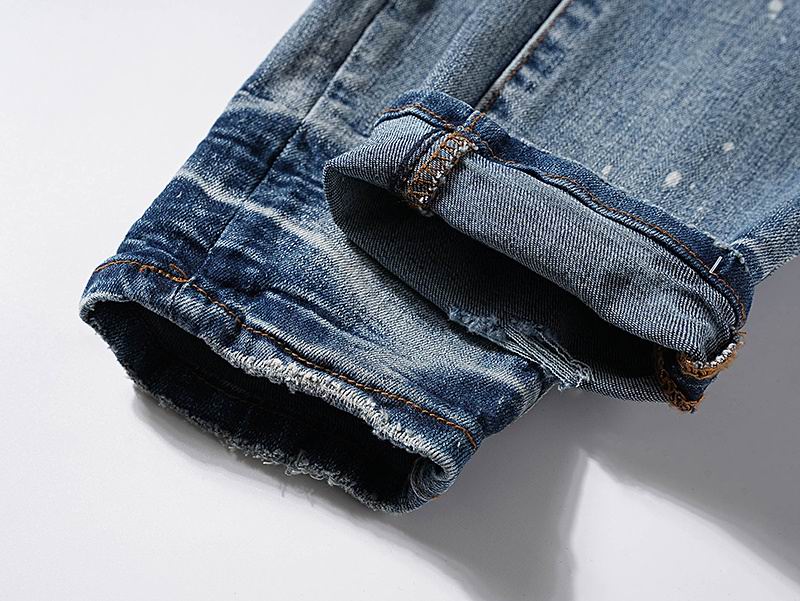 Men's Purple Fashionable Casual Jeans Pants Size 30-38
