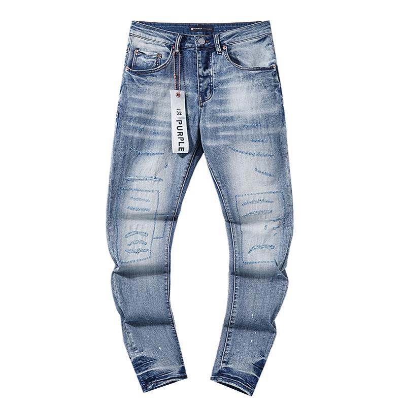 Men's Purple Fashionable Casual Jeans Pants Size 30-38