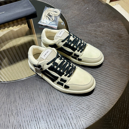 Amiri Leather Low-Top Fashion Sneakers - Casual Sports Shoes