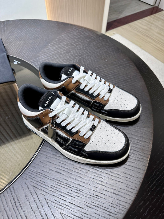 Amiri Leather Low-Top Fashion Sneakers - Casual Sports Shoes