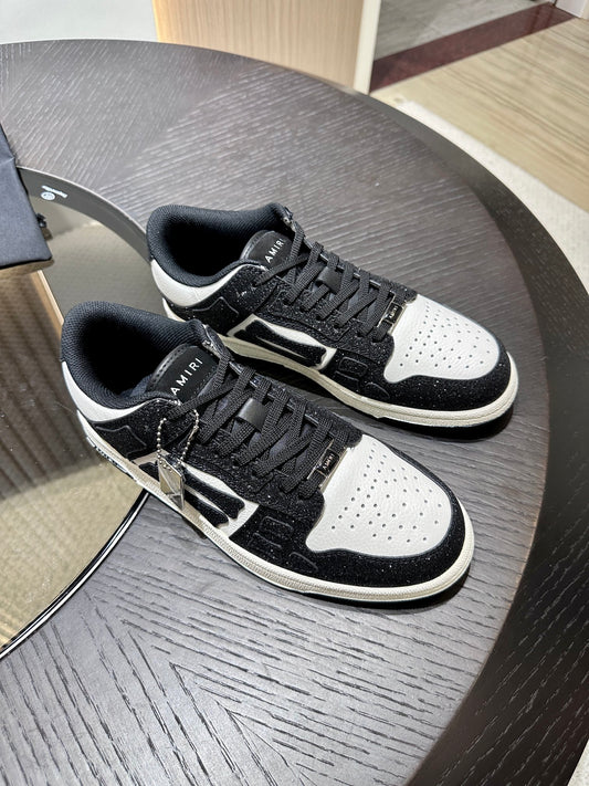 Amiri Leather Low-Top Fashion Sneakers - Casual Sports Shoes