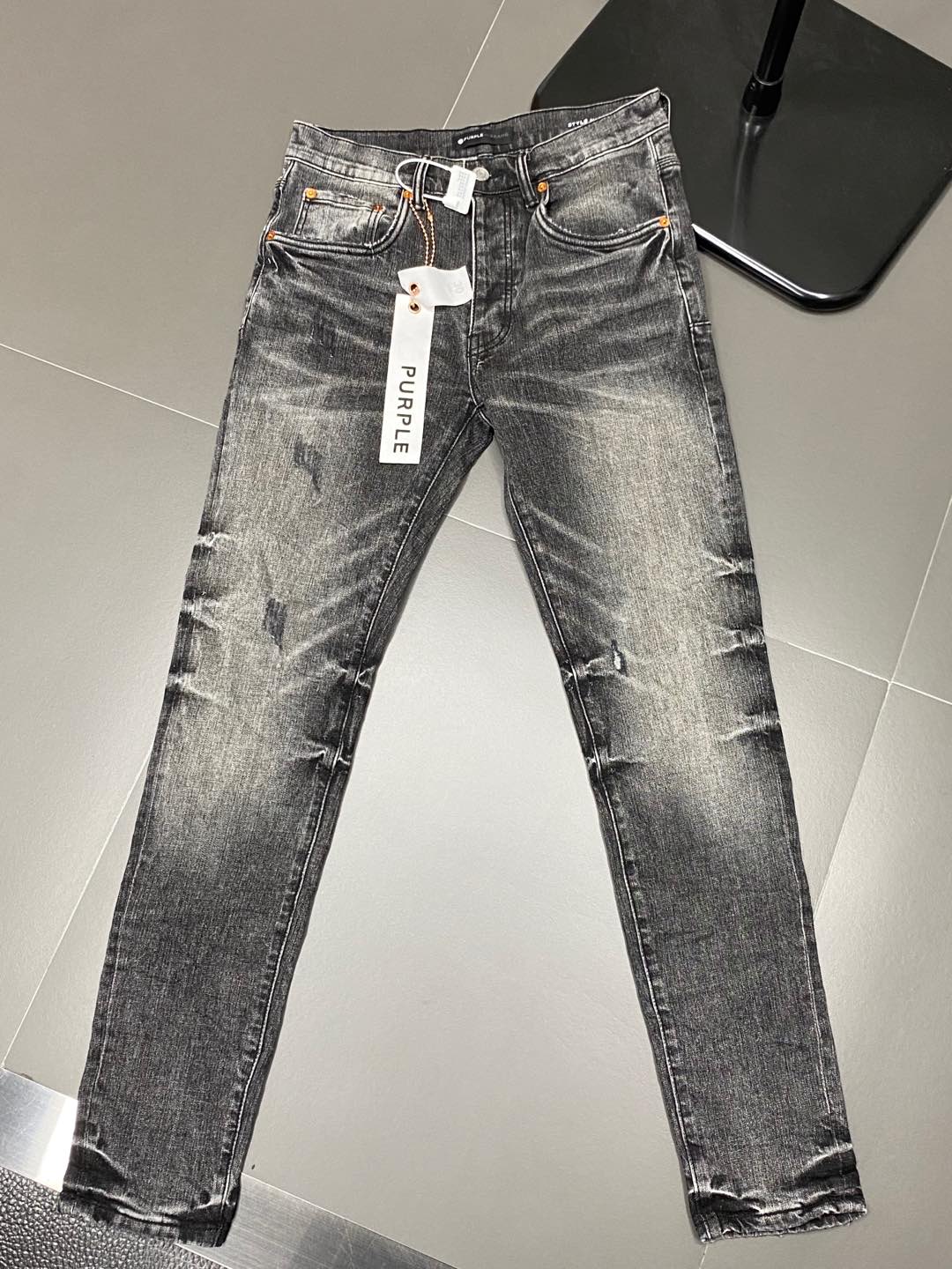 Men's Purple Fashionable Casual Jeans Pants Size 30-38