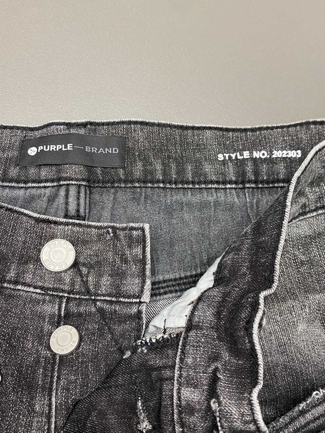 Men's Purple Fashionable Casual Jeans Pants Size 30-38
