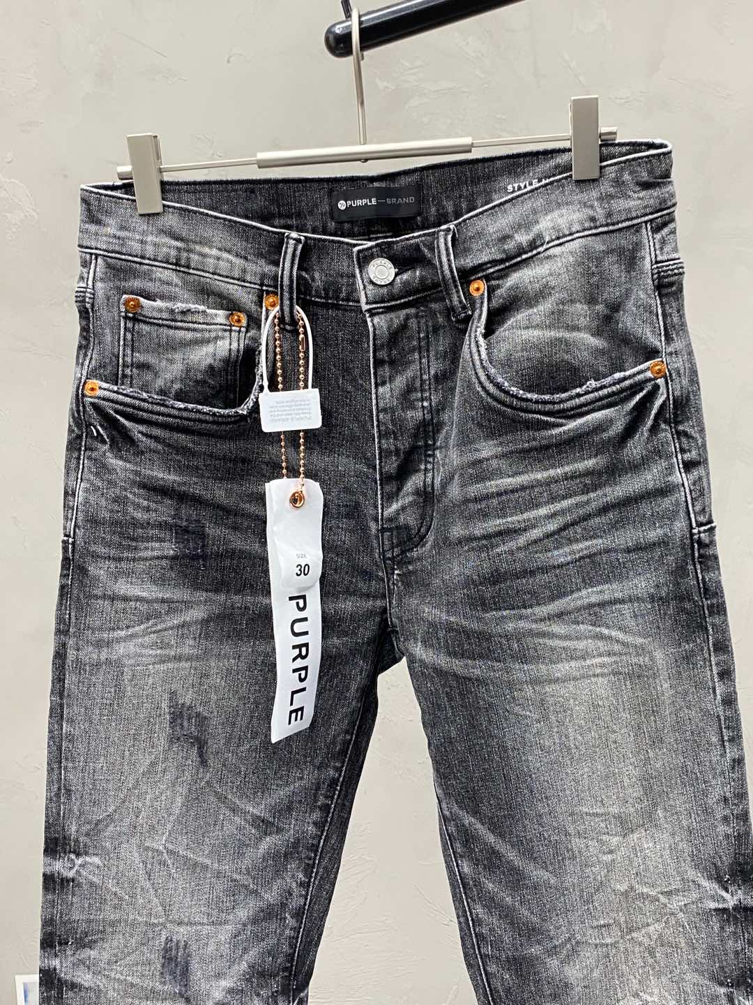 Men's Purple Fashionable Casual Jeans Pants Size 30-38