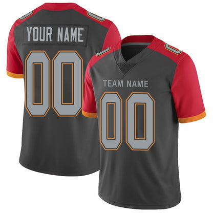 Custom Football Jerseys Team Player or Personalized Design Your Own Name for Men's Women's Youth Jerseys Red