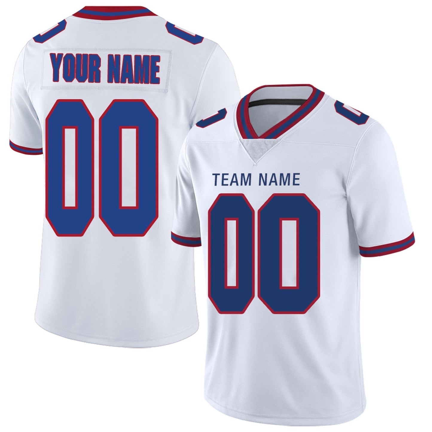 Custom Football Jerseys Team Player or Personalized Design Your Own Name for Men's Women's Youth Jerseys Navy