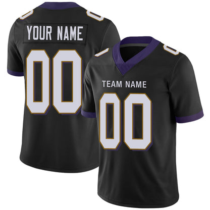 Custom Football JerseyS Team Player or Personalized Design Your Own Name for Men's Women's Youth Jerseys Purple