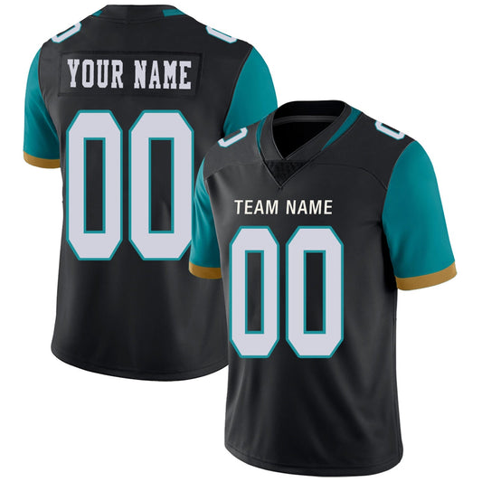 Custom Football Jerseys Team Player or Personalized Design Your Own Name for Men's Women's Youth Jerseys Teal