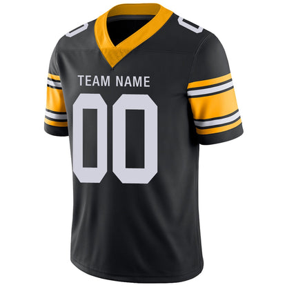 Custom Football Jerseys Team Player or Personalized Design Your Own Name for Men's Women's Youth Jerseys Black