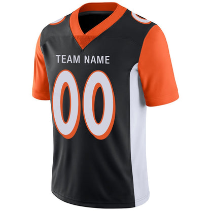 Custom Football Jerseys Team Player or Personalized Design Your Own Name for Men's Women's Youth Jerseys Orange