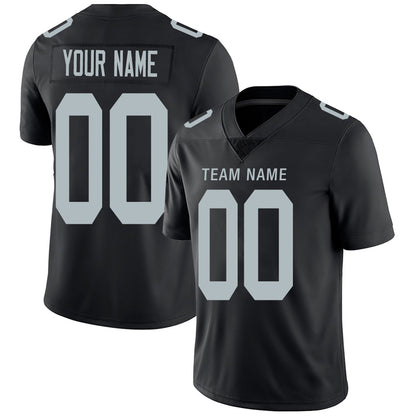 Custom Football Jerseys Team Player or Personalized Design Your Own Name for Men's Women's Youth Jerseys Black