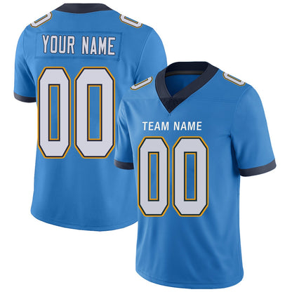 Custom Football Jerseys Team Player or Personalized Design Your Own Name for Men's Women's Youth Jerseys Navy