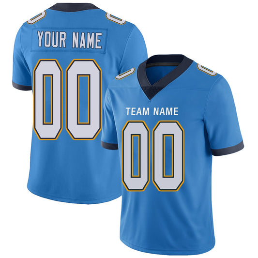Custom Football Jerseys Team Player or Personalized Design Your Own Name for Men's Women's Youth Jerseys Navy