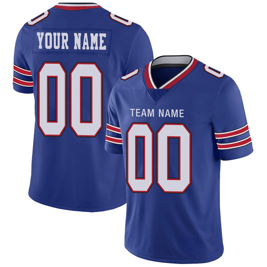 Custom Football Jerseys Team Player or Personalized Design Your Own Name for Men's Women's Youth Jerseys Royal
