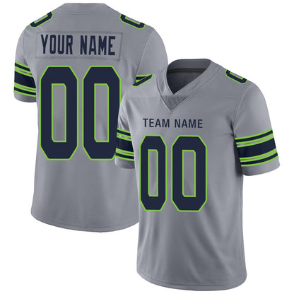 Custom Football Jerseys Team Player or Personalized Design Your Own Name for Men's Women's Youth Jerseys Navy