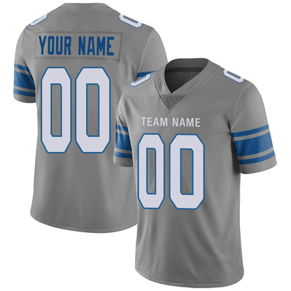 Custom Football Jersey Team Player or Personalized Design Your Own Name for Men's Women's Youth Jerseys Blue