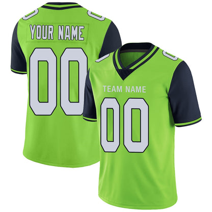 Custom Football Jerseys Team Player or Personalized Design Your Own Name for Men's Women's Youth Jerseys Navy