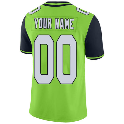 Custom Football Jerseys Team Player or Personalized Design Your Own Name for Men's Women's Youth Jerseys Navy