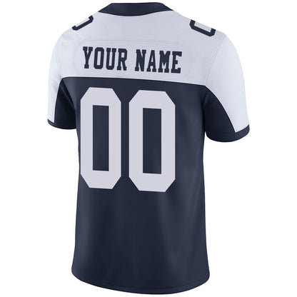 Custom Football Jerseys Team Player or Personalized Design Your Own Name for Men's Women's Youth Jerseys Navy