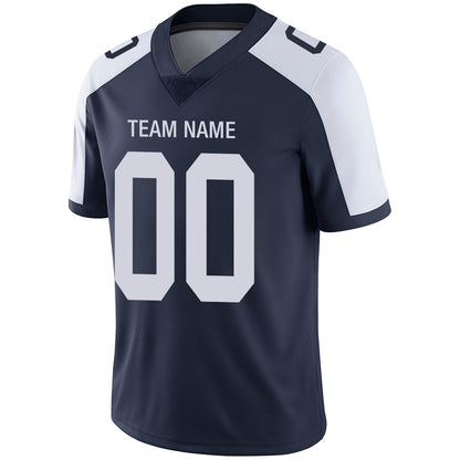 Custom Football Jerseys Team Player or Personalized Design Your Own Name for Men's Women's Youth Jerseys Navy