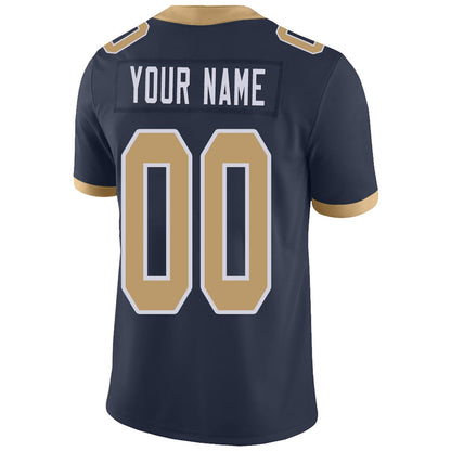 Custom Football Jerseys Team Player or Personalized Design Your Own Name for Men's Women's Youth Jerseys Navy