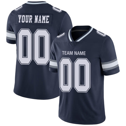 Custom Football Jerseys Team Player or Personalized Design Your Own Name for Men's Women's Youth Jerseys Navy