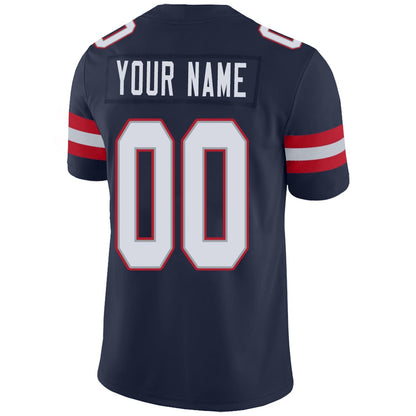 Custom Football Jerseys Team Player or Personalized Design Your Own Name for Men's Women's Youth Jerseys Navy