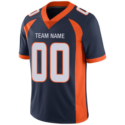 Custom Football Jerseys Team Player or Personalized Design Your Own Name for Men's Women's Youth Jerseys Orange