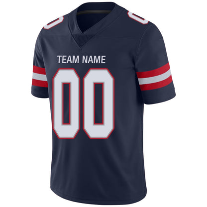 Custom Football Jerseys Team Player or Personalized Design Your Own Name for Men's Women's Youth Jerseys Navy