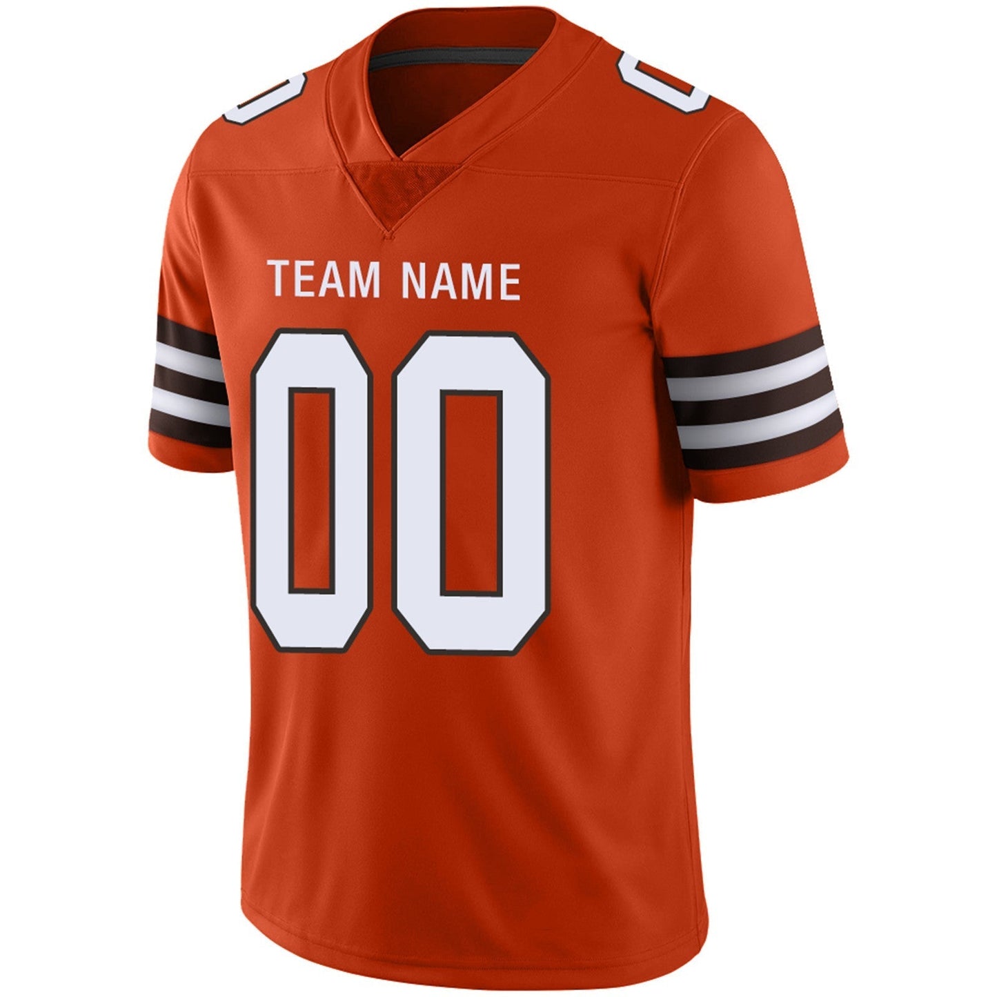 Custom Football Jersey Team Player or Personalized Design Your Own Name for Men's Women's Youth Jerseys Brown