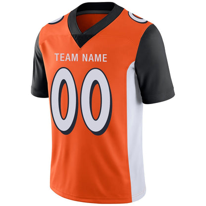 Custom Football Jerseys Team Player or Personalized Design Your Own Name for Men's Women's Youth Jerseys Orange