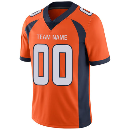 Custom Football Jerseys Team Player or Personalized Design Your Own Name for Men's Women's Youth Jerseys Orange