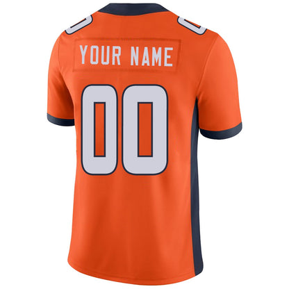 Custom Football Jerseys Team Player or Personalized Design Your Own Name for Men's Women's Youth Jerseys Orange