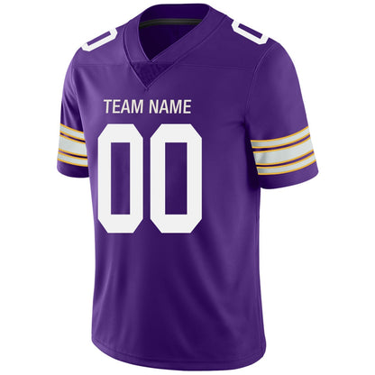 Custom Football Jerseys Team Player or Personalized Design Your Own Name for Men's Women's Youth Jerseys Purple