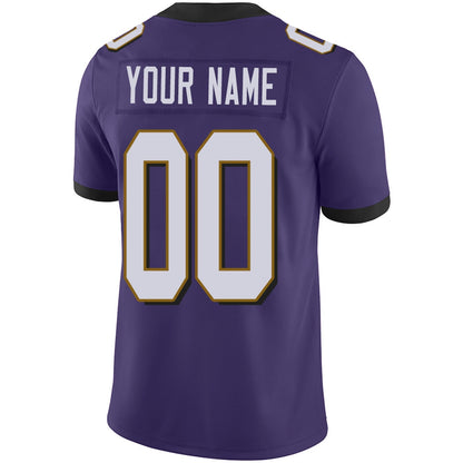 Custom Football JerseyS Team Player or Personalized Design Your Own Name for Men's Women's Youth Jerseys Purple