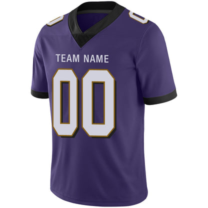 Custom Football JerseyS Team Player or Personalized Design Your Own Name for Men's Women's Youth Jerseys Purple
