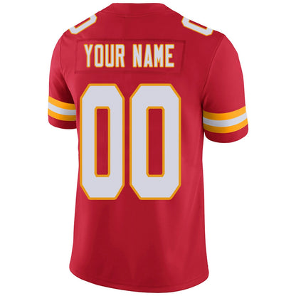 Custom Football Jerseys Team Player or Personalized Design Your Own Name for Men's Women's Youth Jerseys Red