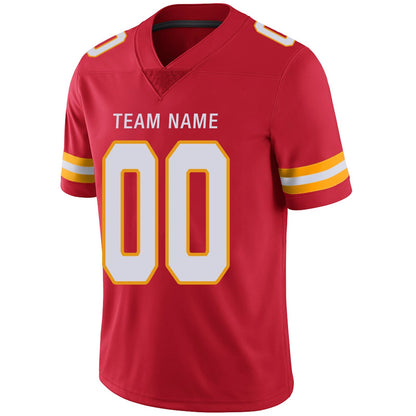 Custom Football Jerseys Team Player or Personalized Design Your Own Name for Men's Women's Youth Jerseys Red