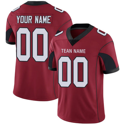 Custom Team Player or Personalized Design Your Own Name for Men's Women's Youth Jerseys Red Football Jerseys