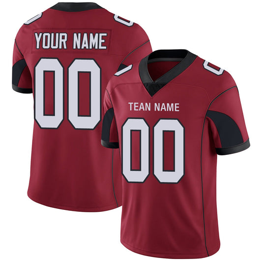 Custom Team Player or Personalized Design Your Own Name for Men's Women's Youth Jerseys Red Football Jerseys
