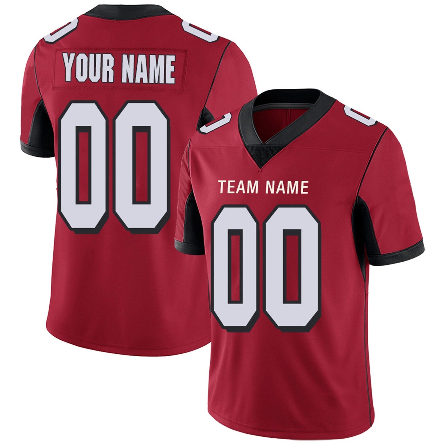 Custom Team Player or Personalized Design Your Own Name for Men's Women's Youth Jerseys Red Football Jerseys