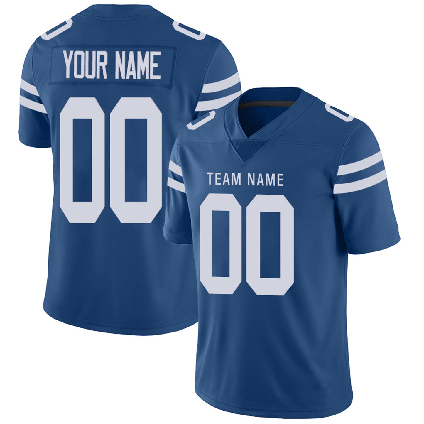 Custom Football Jerseys Team Player or Personalized Design Your Own Name for Men's Women's Youth Jerseys Royal